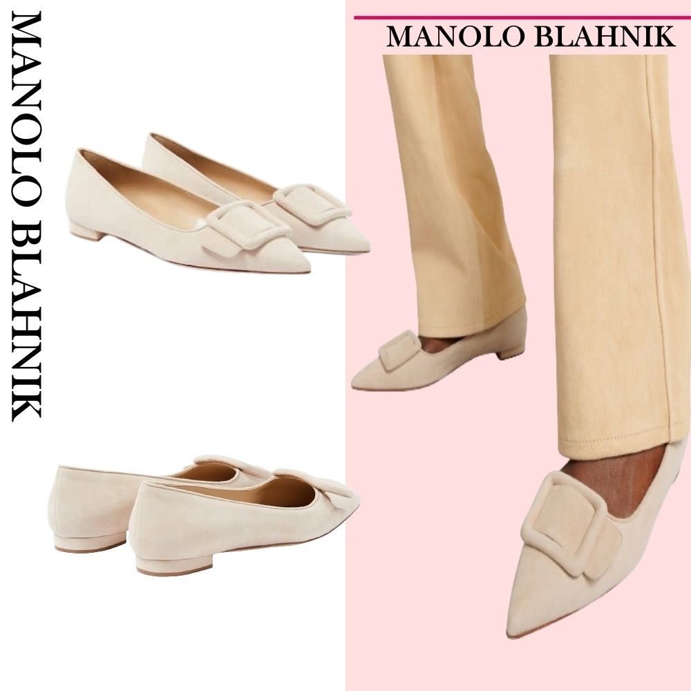 関税負担なし☆Manolo Blahnik マノロブラニクHANGISI70パンプス MANOLO BLAHNIKマノロブラニクフラットパンプス