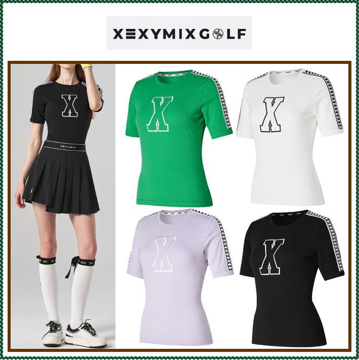 XEXYMIX GOLF】Crew neck Lettering Short Sleeves /WOMAN
