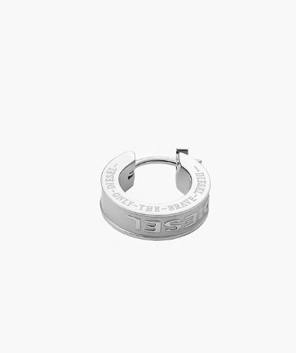 大人気【DIESEL】ステンレススチール カフ ピアス☆シルバー