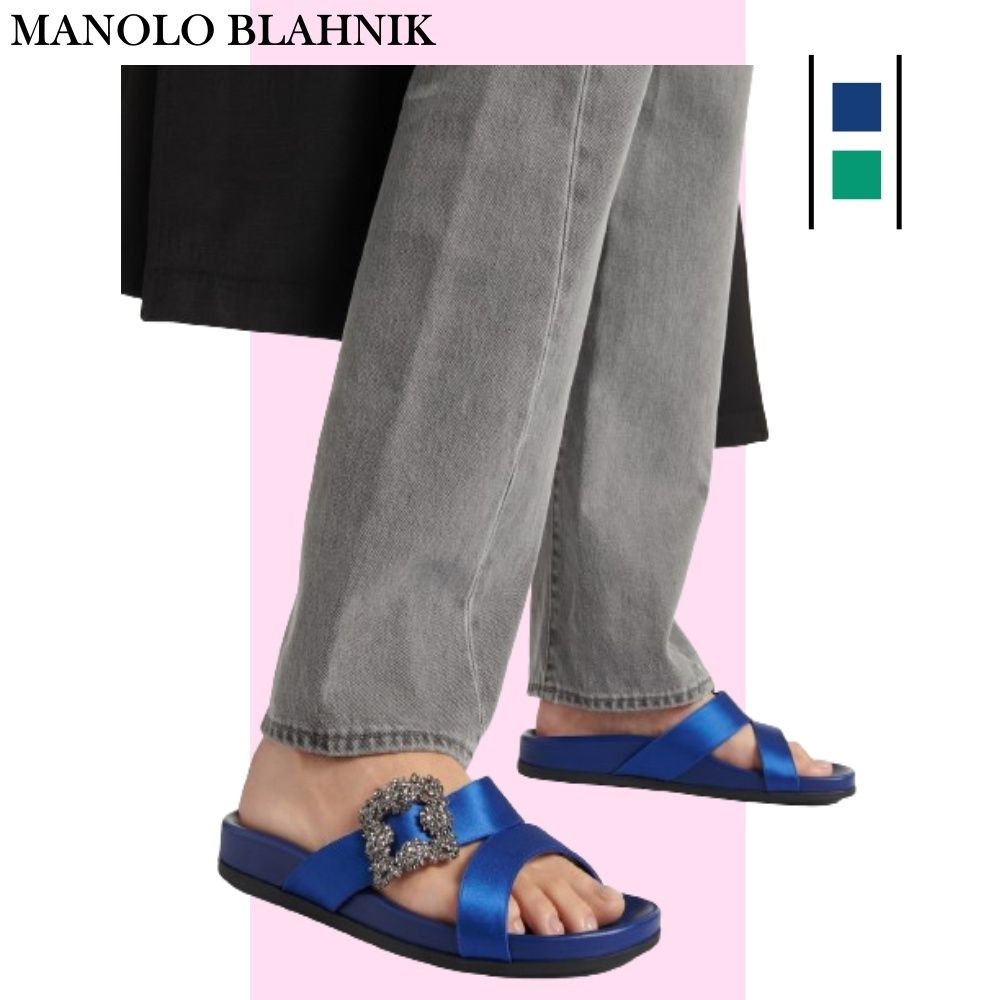 MANOLO BLAHNIK(マノロブラニク) / ハンギシ/ビジュー/サテン