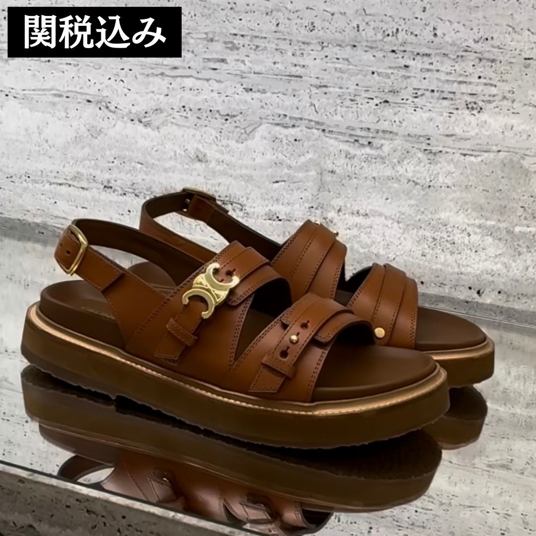 CELINE】セリーヌTIPPI カーフスキン レザーサンダル