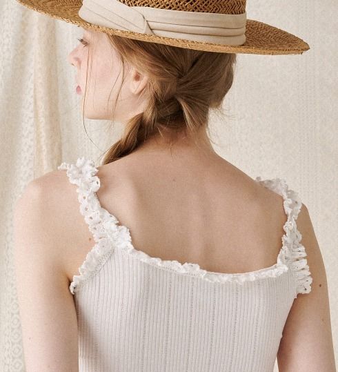 [RONRON] HEART POINT FRILL スリーブ★新作・24SS★韓国★ RONRON] HEART POINT FRILL スリーブ☆新作・24SS☆韓国