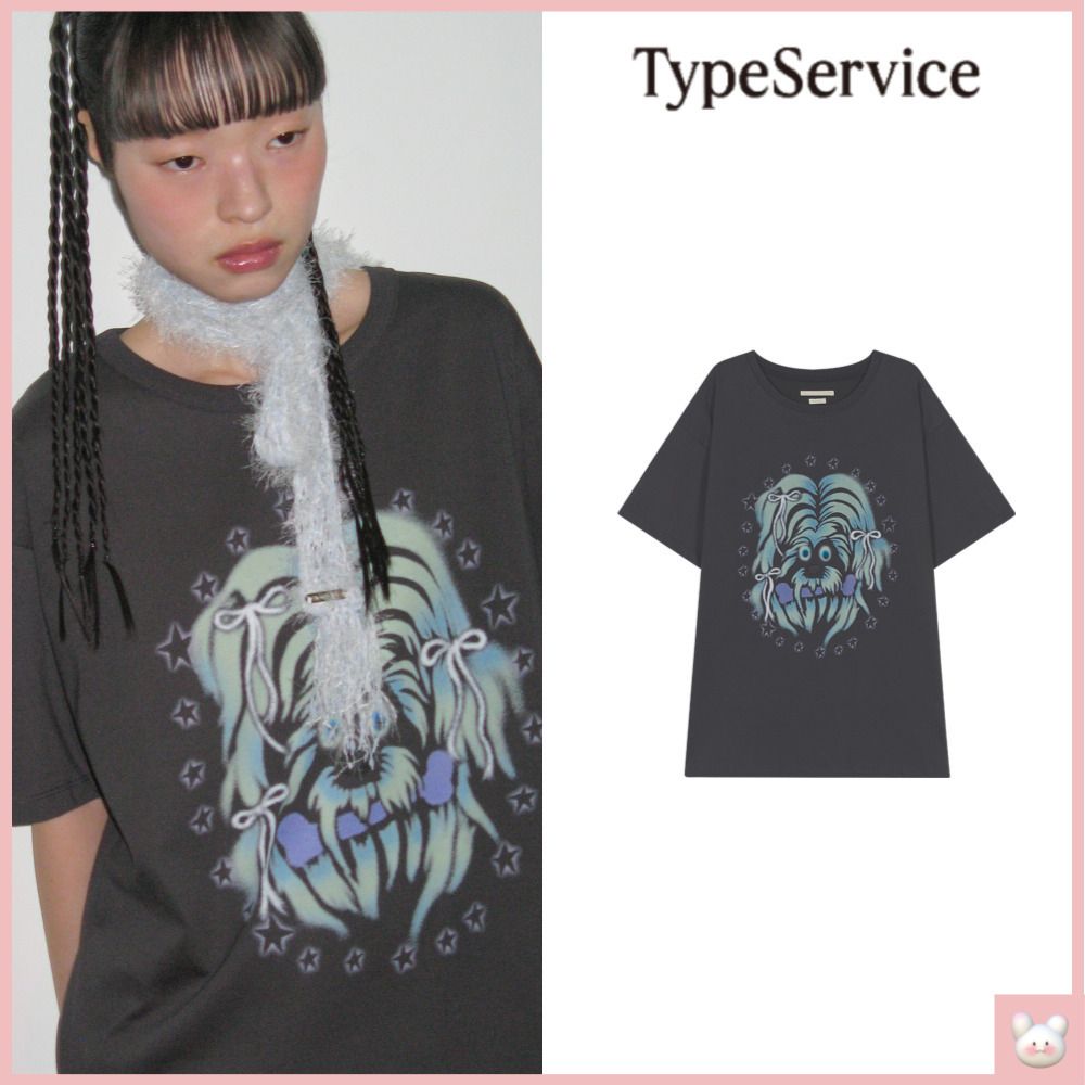 韓国ブランド [TYPESERVICE] FURRY PUPPY T-SHIRT 韓国ブランド [TYPESERVICE] FURRY PUPPY T-SHIRT (typeservice