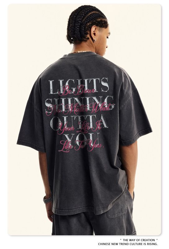 Luxury Street Wear washed vintage mouth bible be unisexual