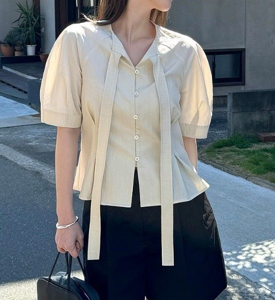 ATELIER BOZ】シュタイナー 半袖ブラウス