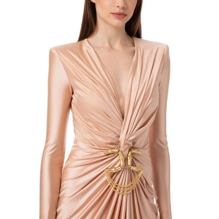 ELISABETTA FRANCHI アジャスター付 ミディドレス ワンピース