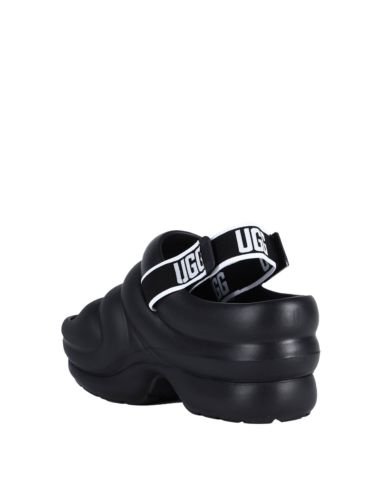 関税込 UGG アグ ロゴ Aww Yeah テクニカル サンダル 黒 白 (UGG