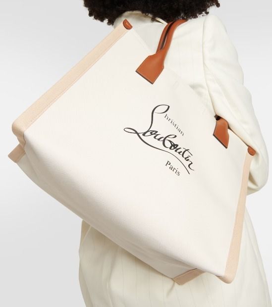 【関税込】◆Christian Louboutin◆Nastroloubi トートバッグ Nastroloubi L - Tote bag - Grained calf leather - Black