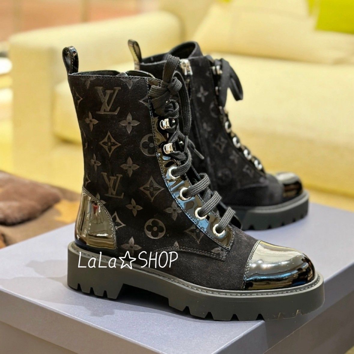 【限定販売】 LOUIS VUITTON 23.5 ショートブーツ☆ピンヒール ルイヴィトン 靴