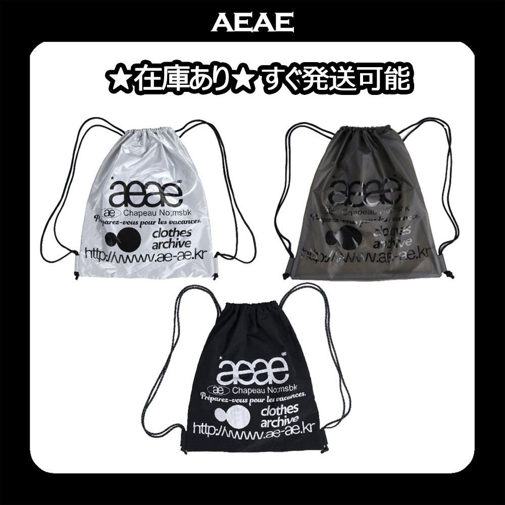 AEAE☆[正規品] 韓国大人気 WEB LOGO GYM SACK 3COLOR (AEAE