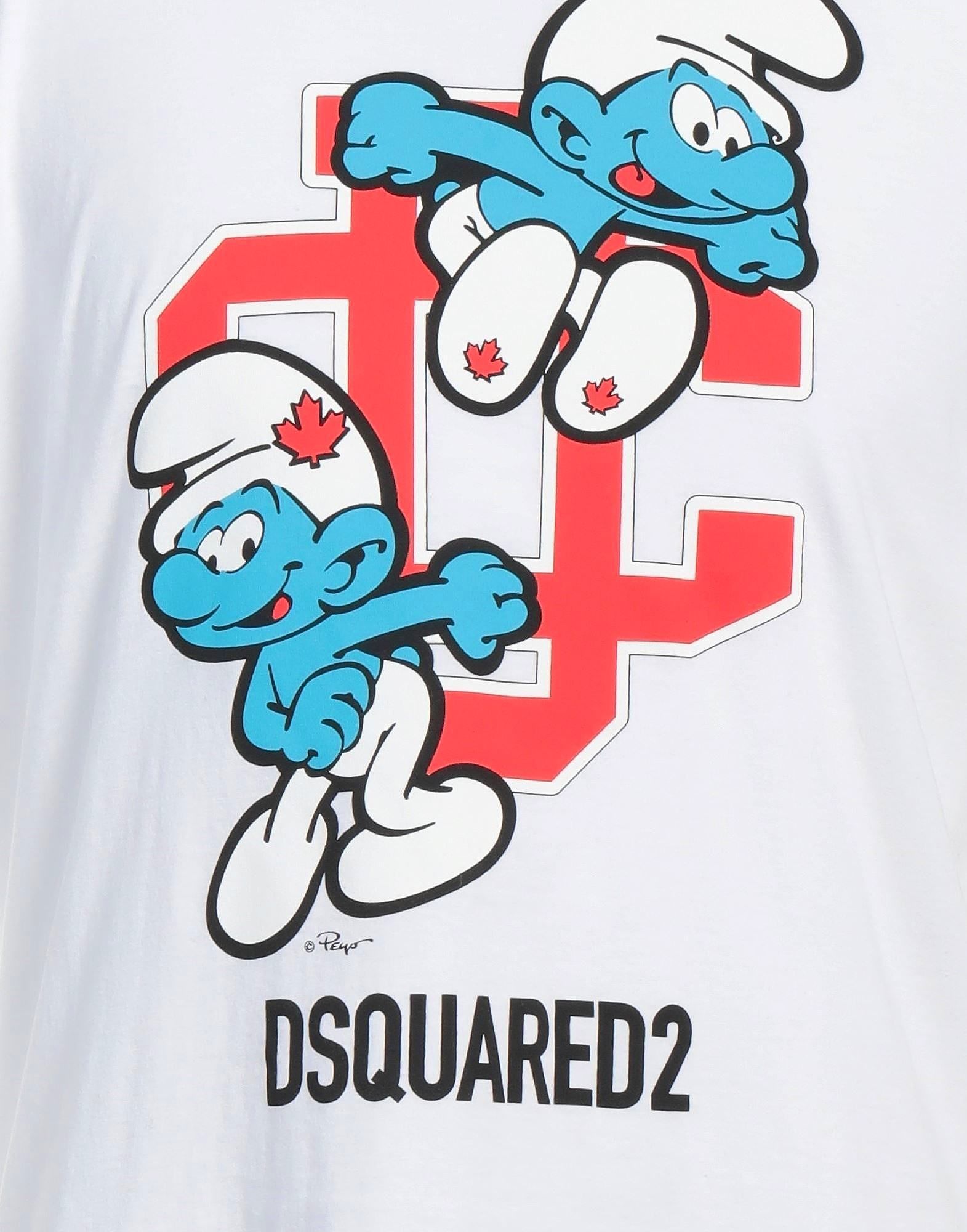 DSQUARED2】ロゴ キャラクタープリント クルーネック Tシャツ (D
