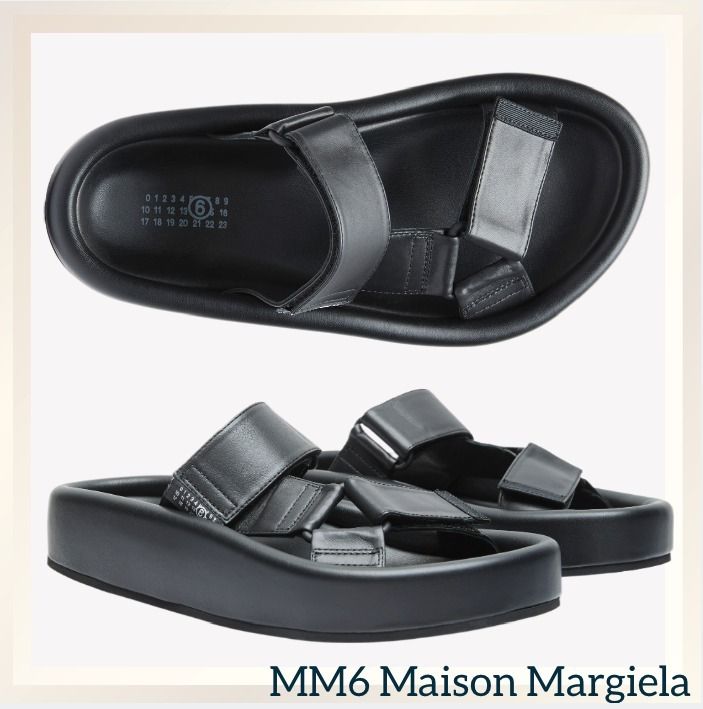 破損あり　MM6 プラットフォームサンダル　38 24.5 ☆MM6 Maison Margiela☆ウェビング プラットフォームサンダル