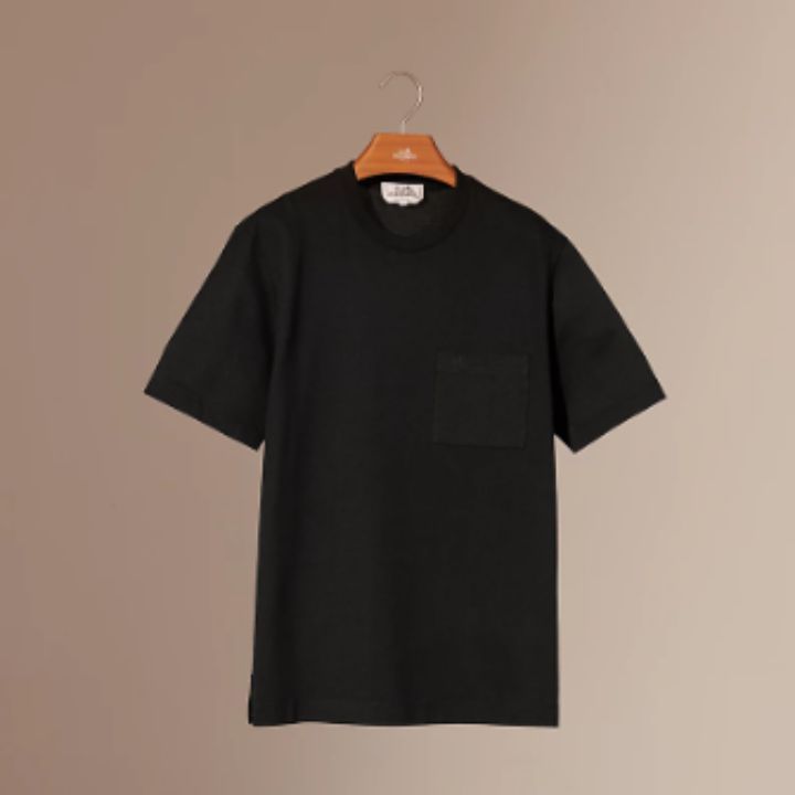 ☆シンプル☆【HERMES】エルメス H刺繍 コットンTシャツ 半袖