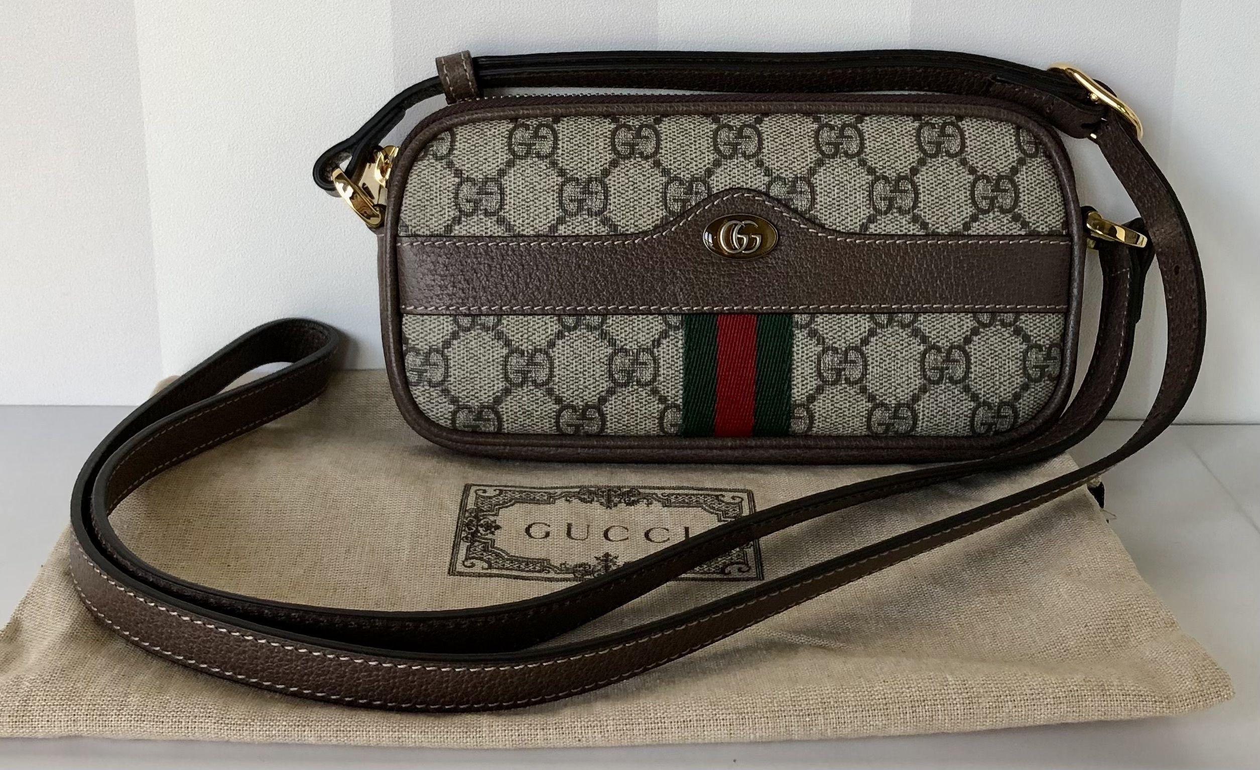 GUCCI 『オフィディア』ポシェットバッグ 確保済＆国内即発 確保済＆国内即発) GUCCI〔オフィディア〕縦型ポシェットバッグ