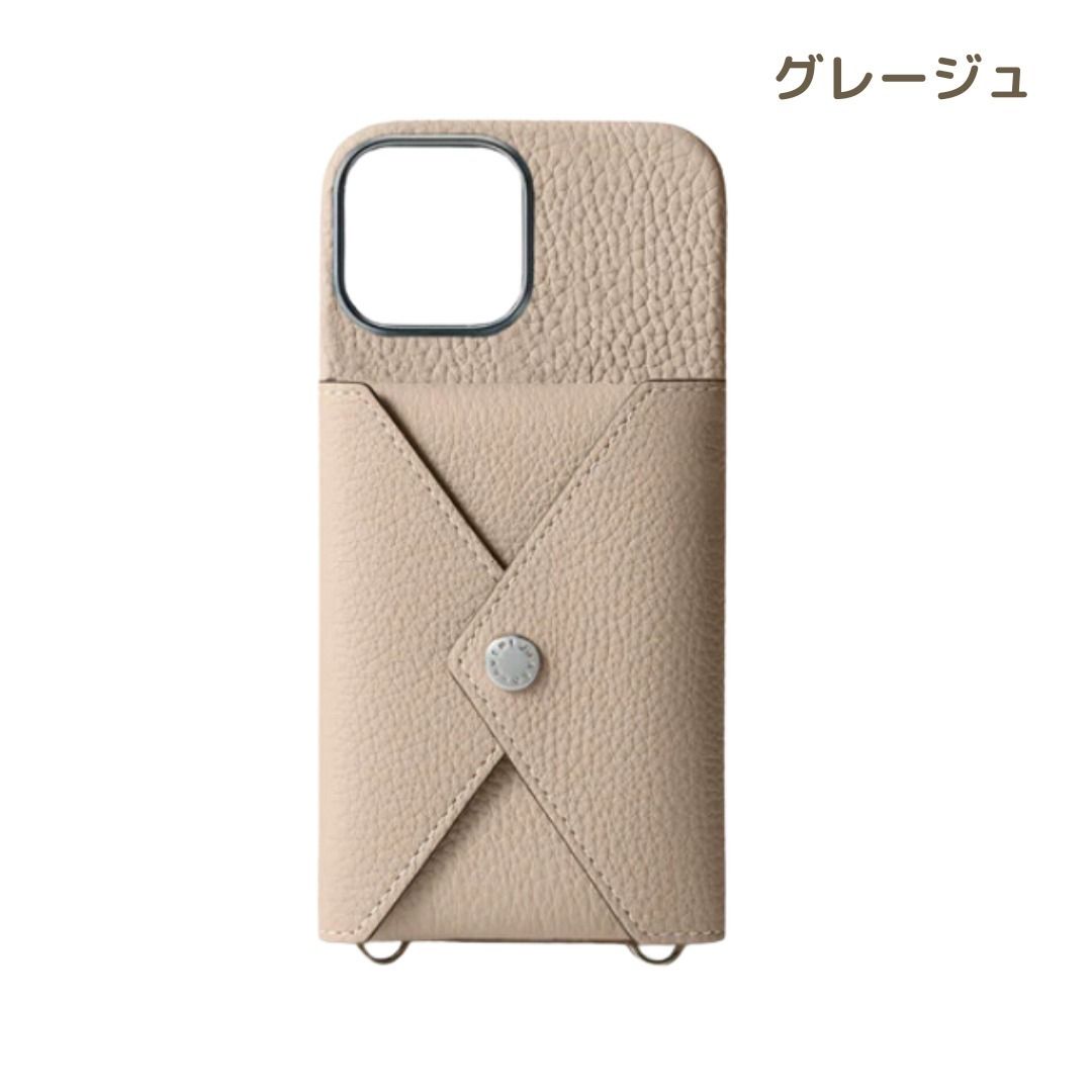BONAVENTURA スマホケース (iPhone 15 Pro) スナップボタン付き