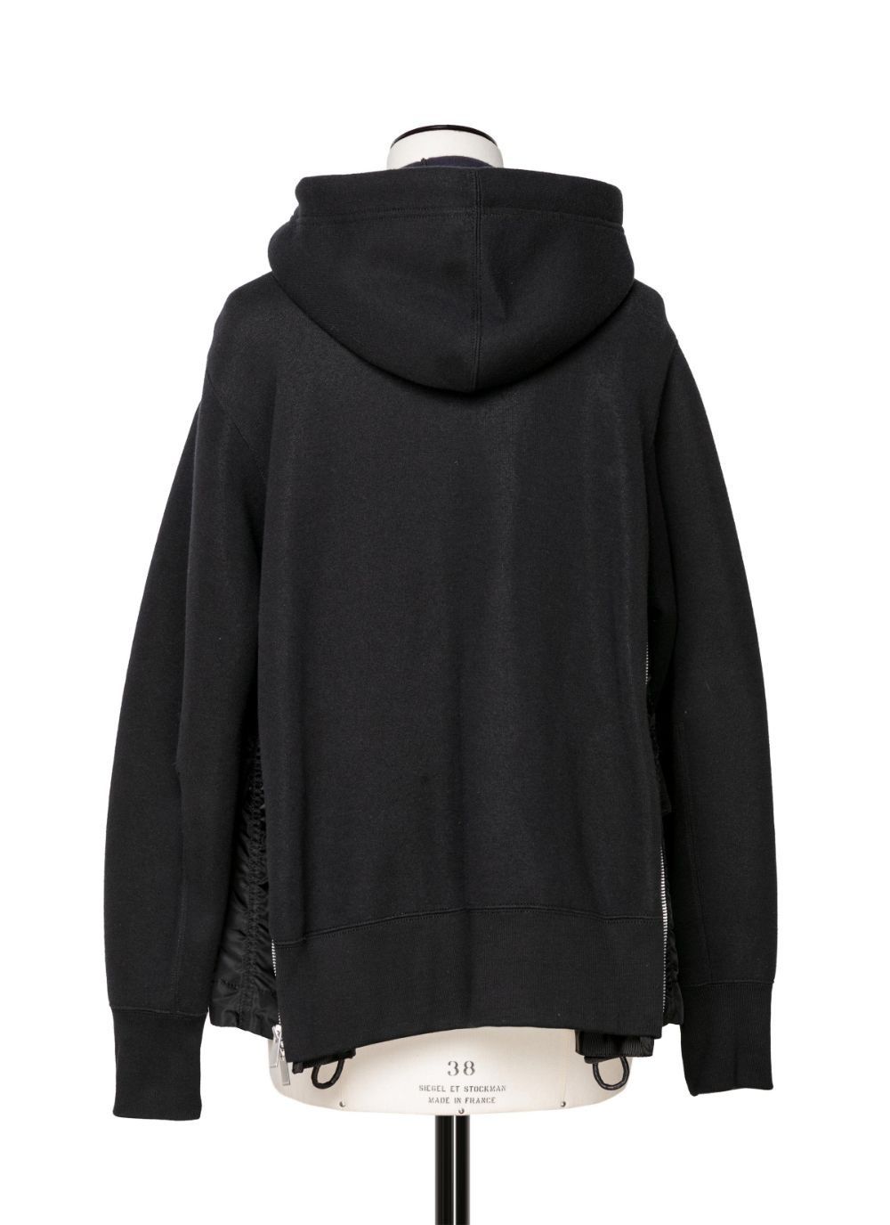 Sacai Sponge Sweat X Nylon Twill Zip-Front Hoodie | Saks
