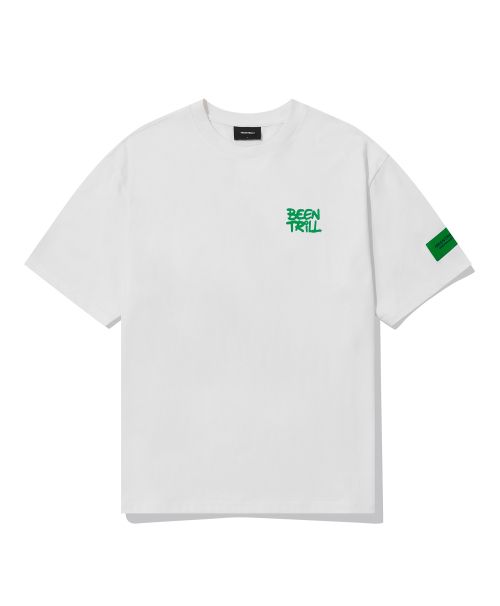 BEENTRILL□Green spray Oversiz fit Short T-shirt□送料込