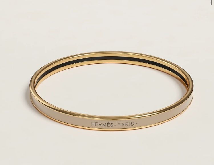 Bracelet Uni】HERMES☆エナメルブレスレット☆ユニ Gold