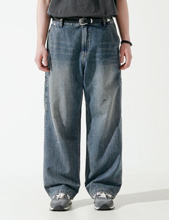 JEMUT正規品★24SS★Marble Carpanter Wide Denim Pants JEMUT正規品☆24SS☆Marble Carpanter Wide Denim Pants (Jemut