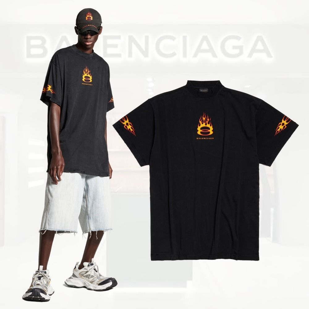 直営店☆BALENCIAGA☆Unity Sports ロゴ オーバーサイズ Tシャツ BALENCIAGA】UNITY SPORTS ICON BIKER Tシャツ オーバーサイズ