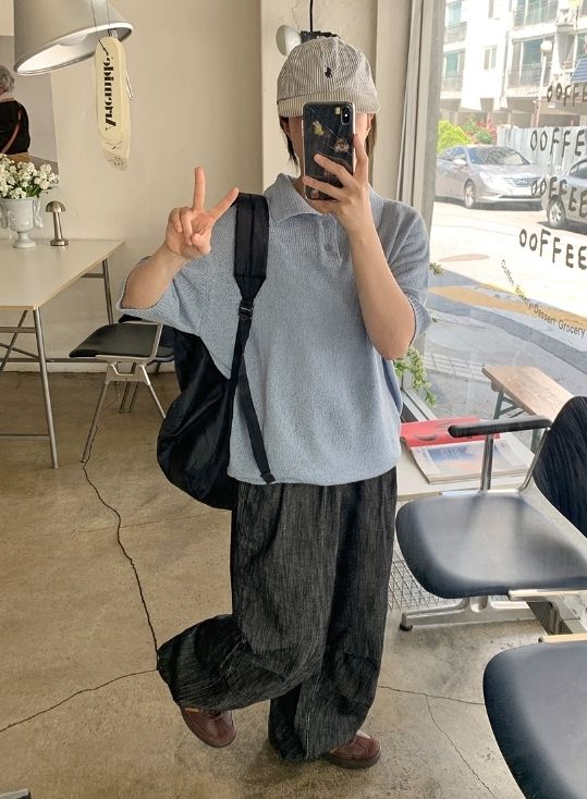 【BAON】[unisex] Danaru Banding Parachute Wide Denim Pants BAON】[unisex] Danaru Banding Parachute Wide Denim Pants