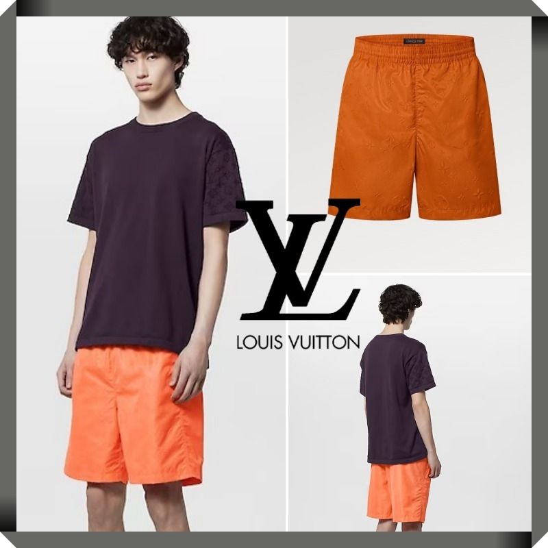 LOUIS VUITTON】デニム ショートパンツ ドット モノグラム 36黒