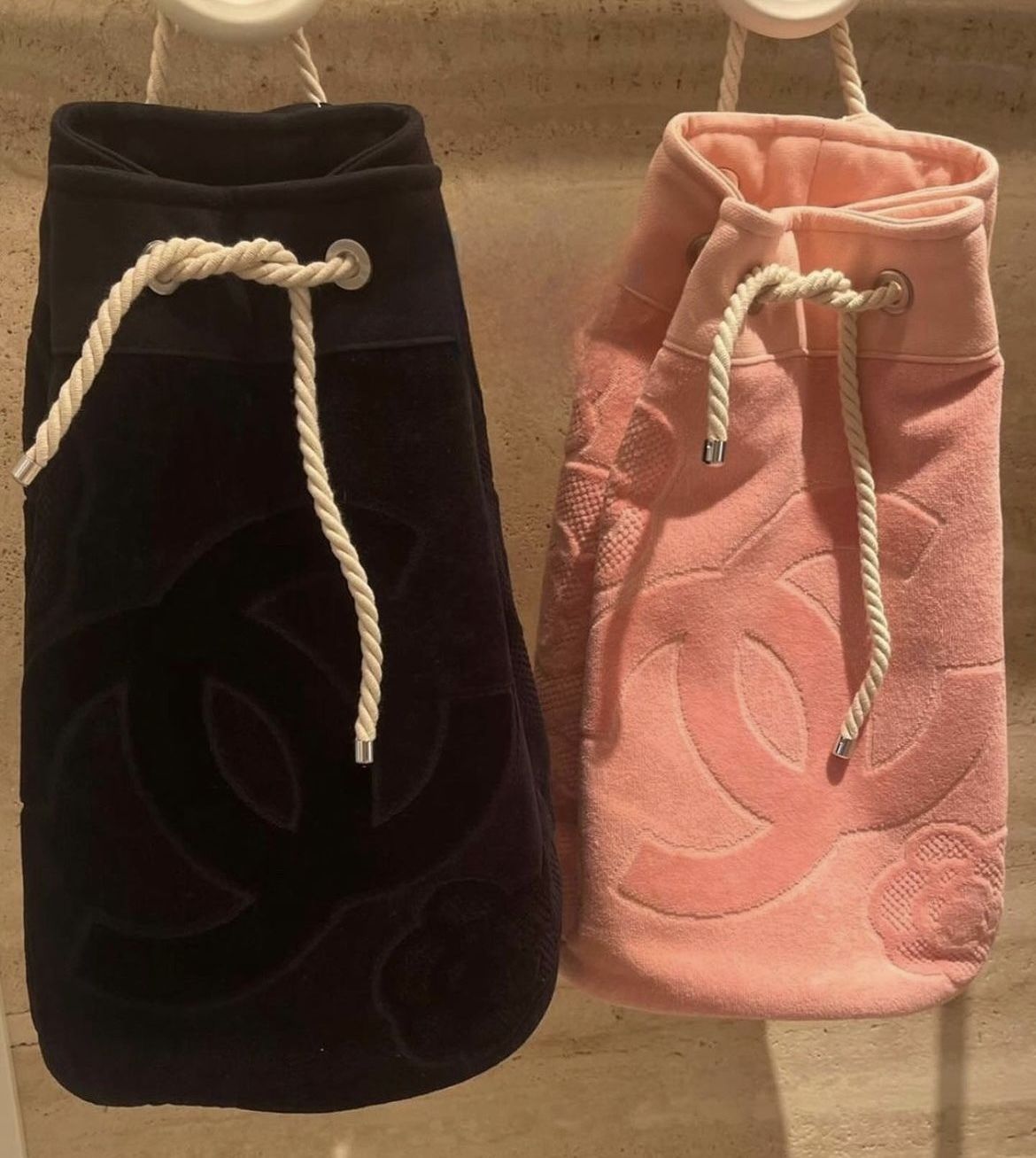 レア！同素材のバスタオル付き☆CHANEL ココビーチ ビーチバック レア！同素材のバスタオル付き☆CHANEL ココビーチ ビーチバック
