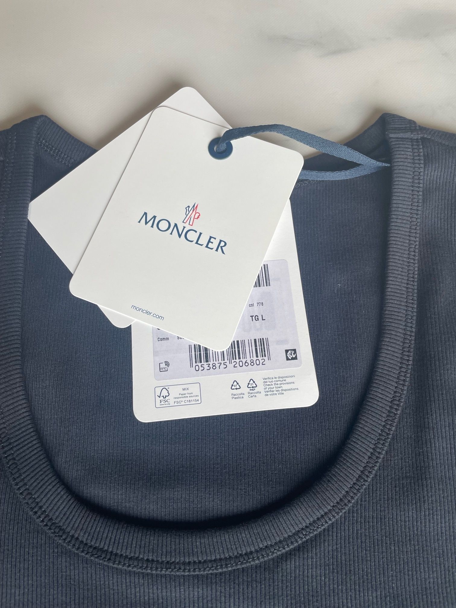 すぐ届く】MONCLER モンクレール ロゴ プリント タンクトップ