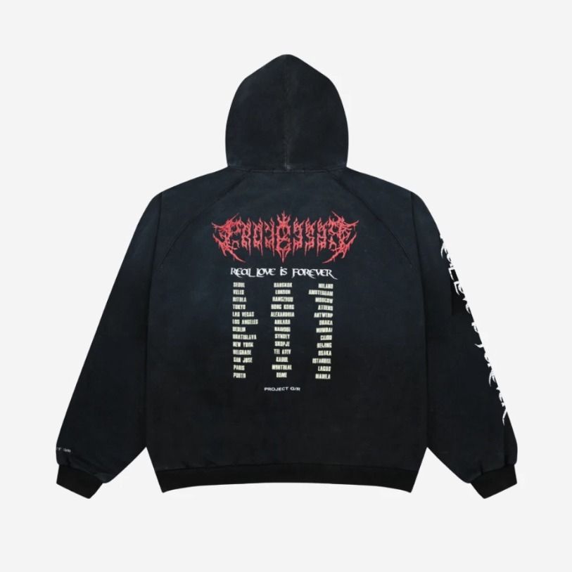【SALE／10%OFF ☆人気☆【Project Hoodie☆Black Worldtour G/R】☆Crow トップス