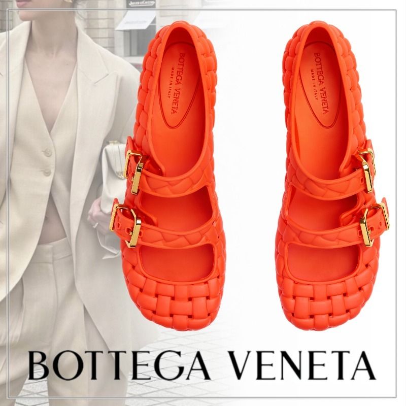 BOTTEGA VENETA◇Amy メリージェーン ラバー バレリーナシューズ