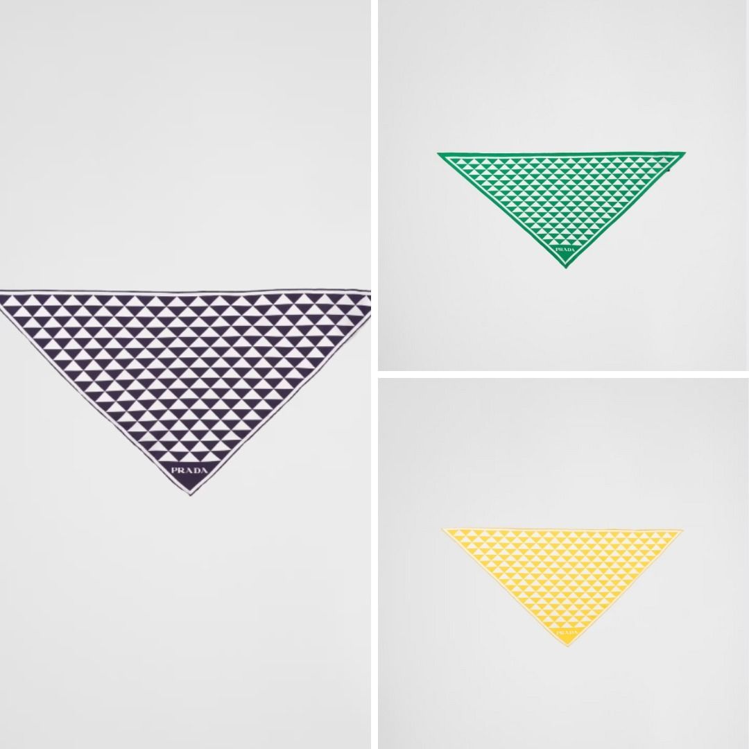 【日本入手困難】プラダ Printed silk twill scarf スカーフ 送料無料》 PRADA Printed silk twill scarf (PRADA/スカーフ