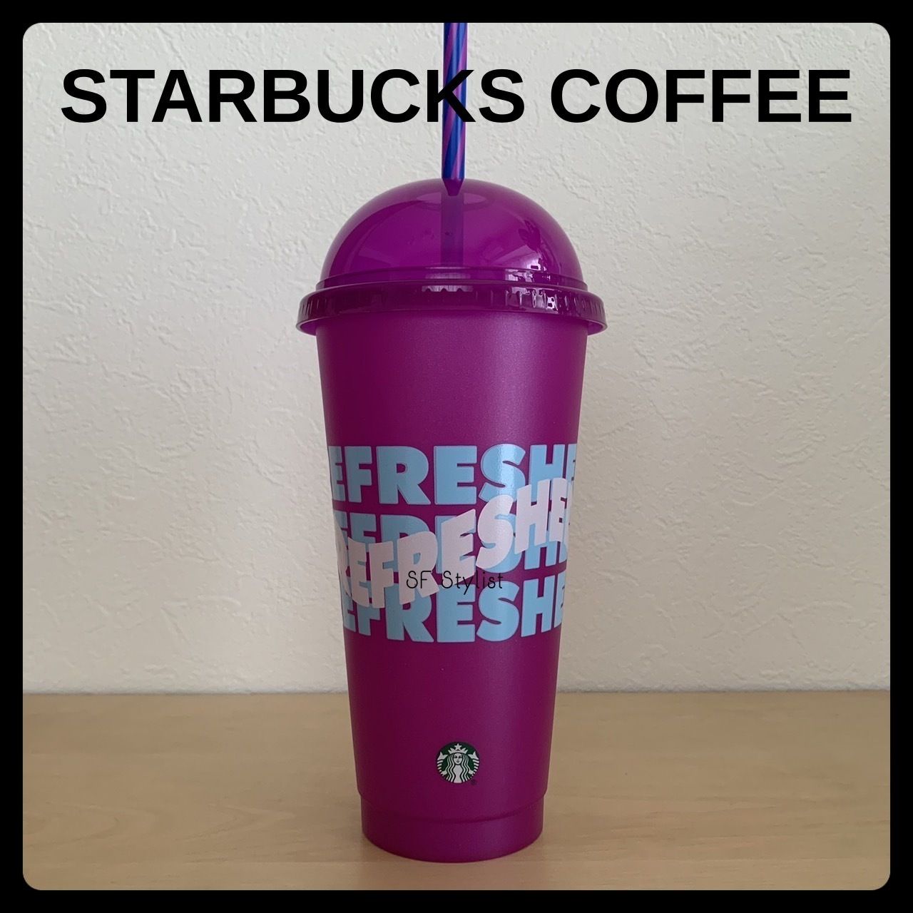 Starbucks☆アメリカ限定フラペチーノベンティコールドカップ紫