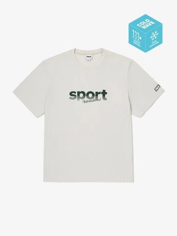 FILA★新商品★UNI_COLD WAVE 機能性冷感Tシャツ_3色 FILA☆新商品☆UNI_COLD WAVE グラフィックプリント冷感T_3色