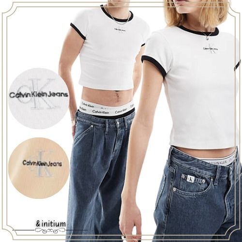 【カルバンクライン】リンガー ベビーTシャツ カルバンクライン】ユニセックス ベビーリンガーTシャツ (Calvin