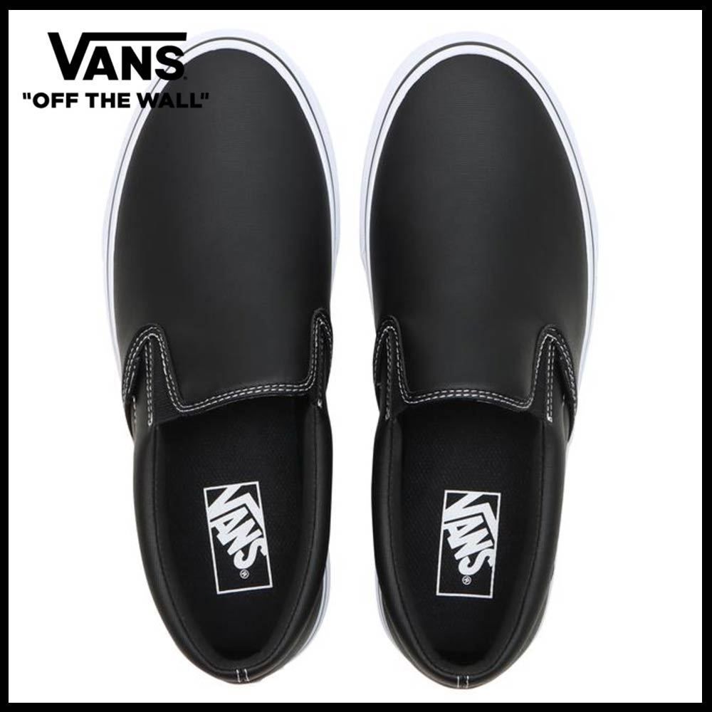 国内発☆雨の日も楽ちん！VANS SLIP ON スリッポンPU ホワイト 国内発☆雨の日も楽ちん！VANS SLIP ON スリッポンPU (VANS