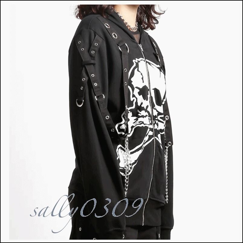 関税・送料無料】TRIPP NYC☆MEGA スカル フード パーカー