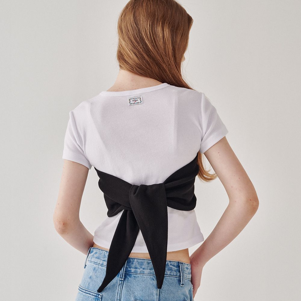 デイリーTシャツ【RonRon】KNOT BUSTIER 2 WAY Tシャツ◇送料込