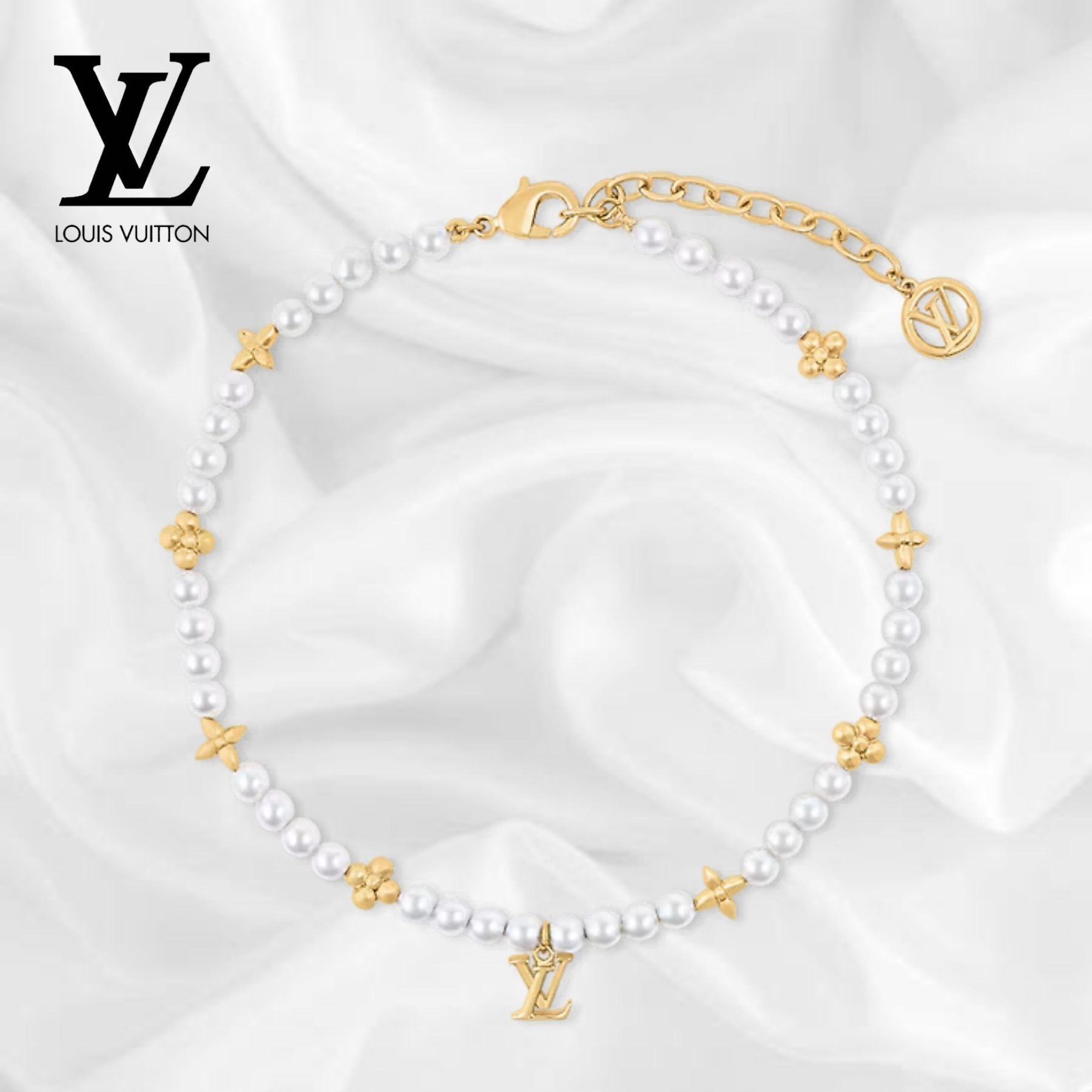 【足元のオシャレに】Louis Vuitton アンクレット マイ LVパール 足元を華やかに彩る♪】ルイヴィトン アンクレット パール