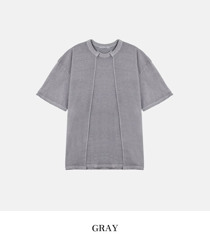 【2plan】Tus cut pigment short sleeve t-shirt 2plan】Tus cut pigment short sleeve t-shirt (2plan/Tシャツ