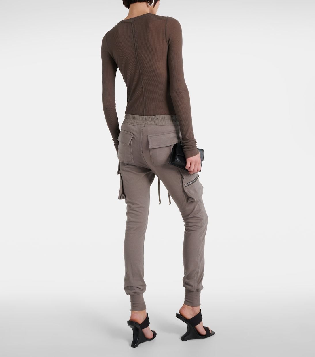 【RICK OWENS】ハイライズコットンスキニーカーゴパンツ 関税込□RICK OWENS□ハイライズコットンスキニーカーゴパンツ
