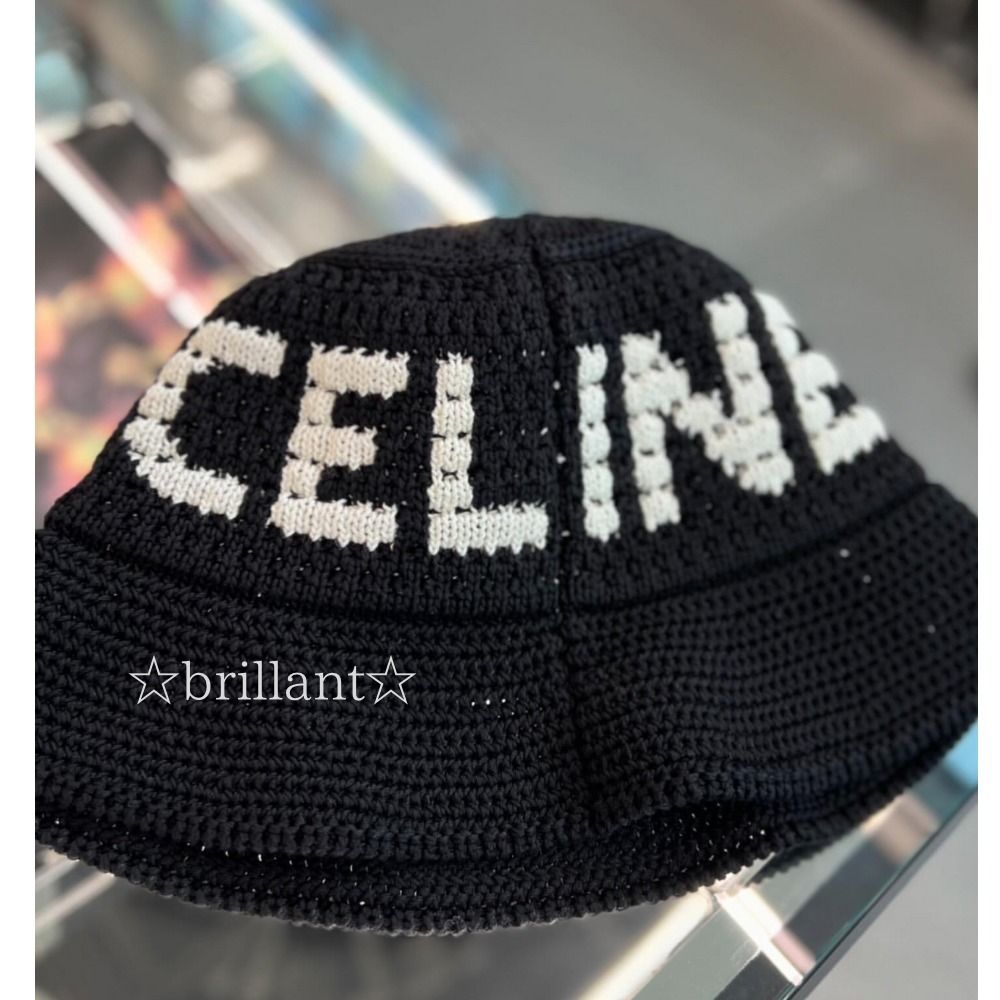 【celine・セリーヌ】 HAT ハット CELINE - CELINE セリーヌ LOGO BUCKET HAT ロゴバケットハット
