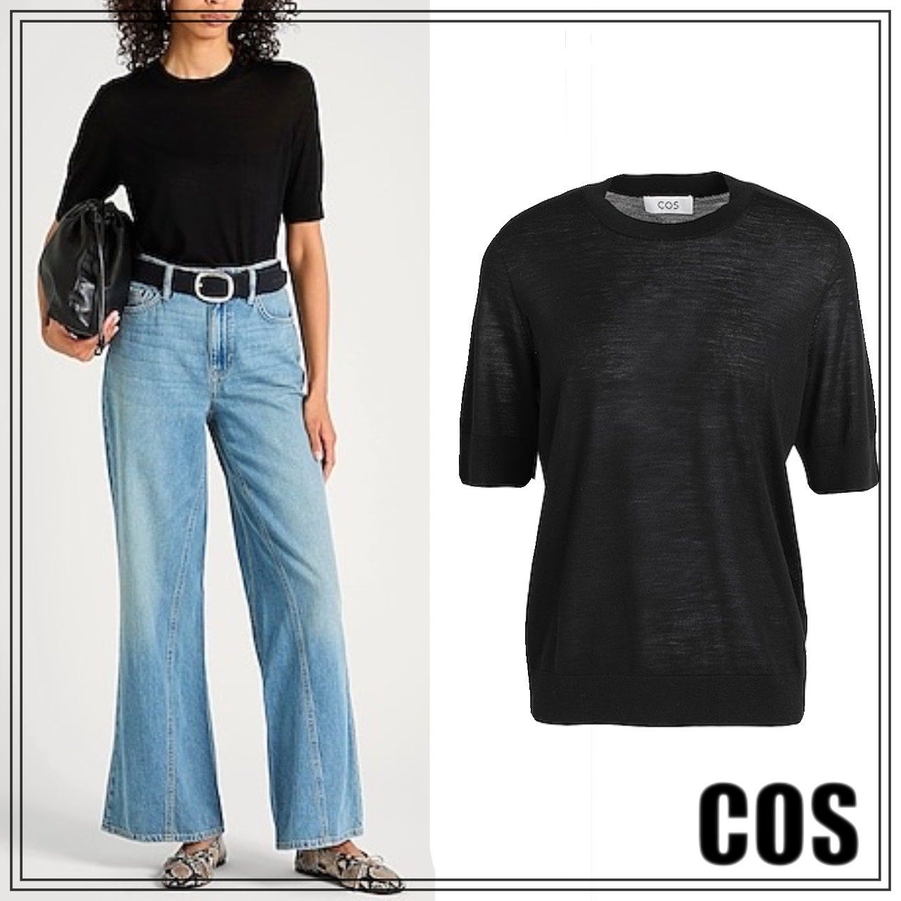 SHORT-SLEEVE KNITTED T-SHIRT 半袖ニットTシャツ｜COS コス