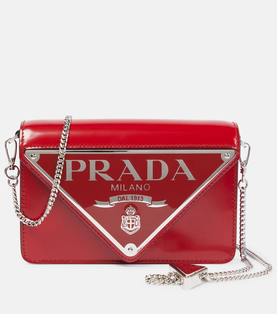 希少】PRADA プラダ ショルダーバッグ 鼈甲調 光沢 ロゴ ゴールド