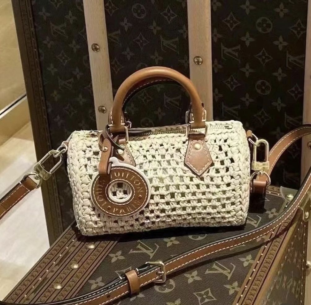 送料無料★在庫少【LOUIS VUITTON】ナノ スピーディ ラフィア ナノ・スピーディ モノグラム・アンプラント｜ルイ・ヴィトン