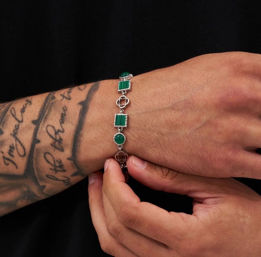 送関込【CRAFTD London】GREEN QUARTZ GEMSTONE ブレスレット 送税込【CRAFTD London】GREEN QUARTZ GEMSTONE BRACELET (2色
