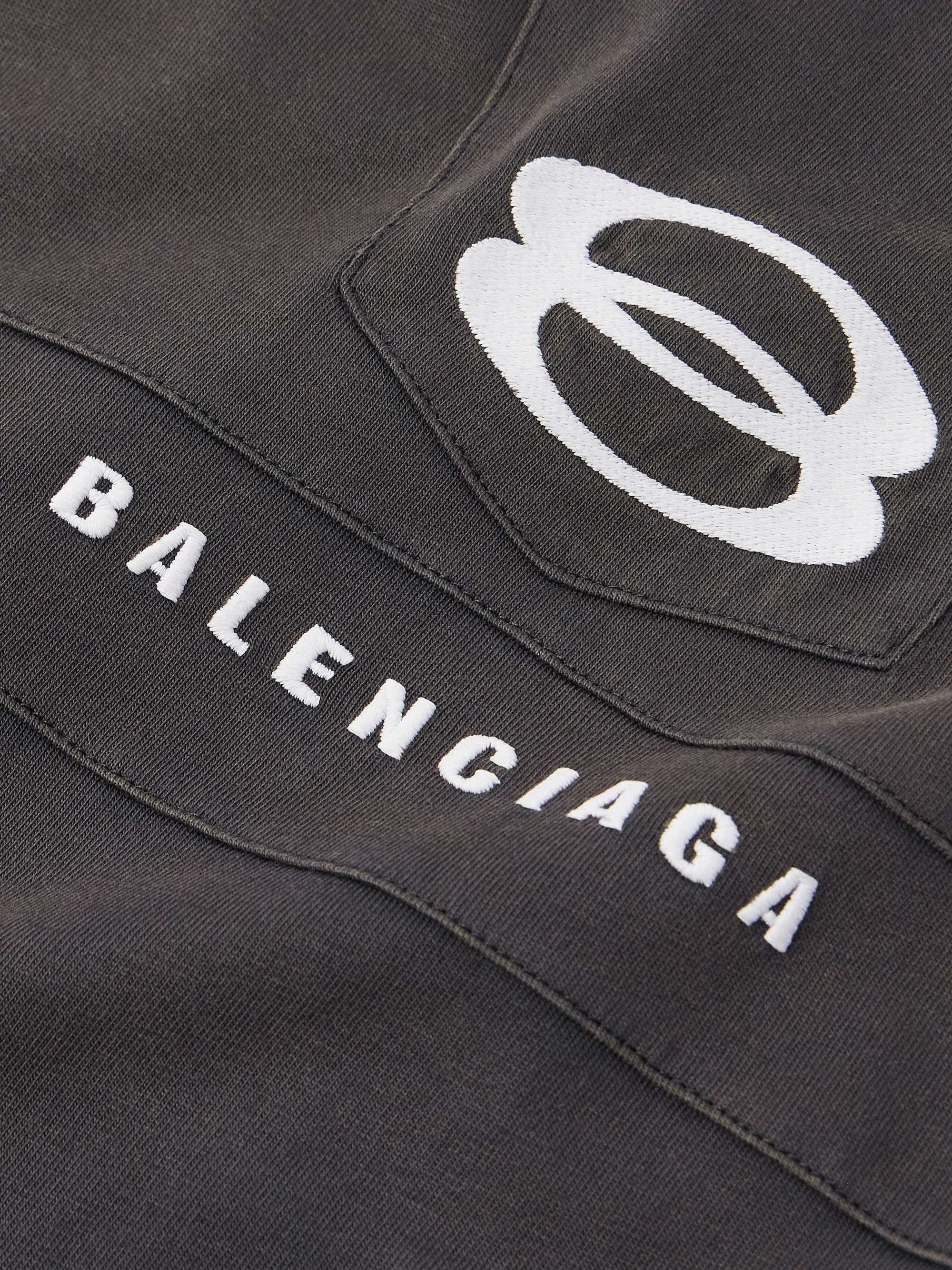 （US発）BALENCIAGA 刺繍ロゴ コットンジャージーTシャツ BALENCIAGA コットンジャージー オーバーサイズ Tシャツ 刺繍