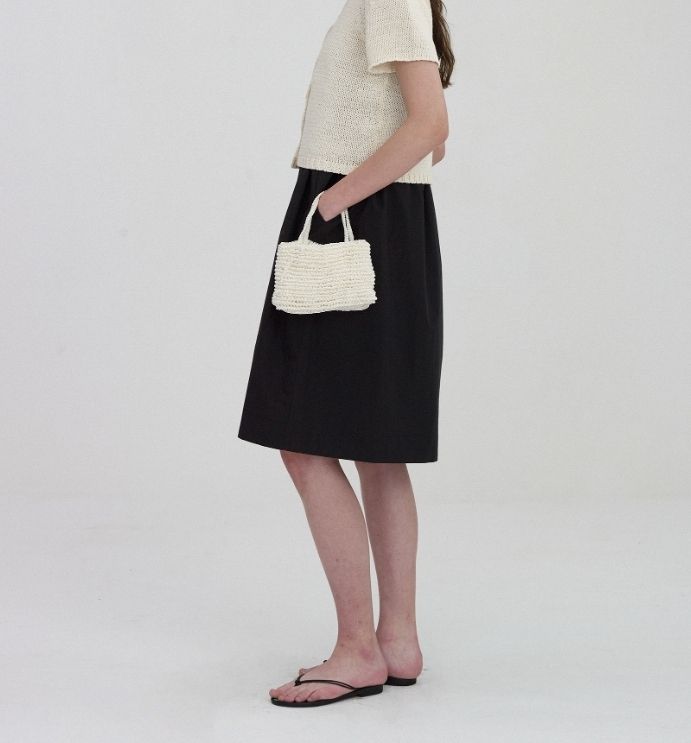 [NOTHING WRITTEN] Jupi Knitted Bag★人気★ Black Jupi Knitted Tote by Nothing Written on Sale