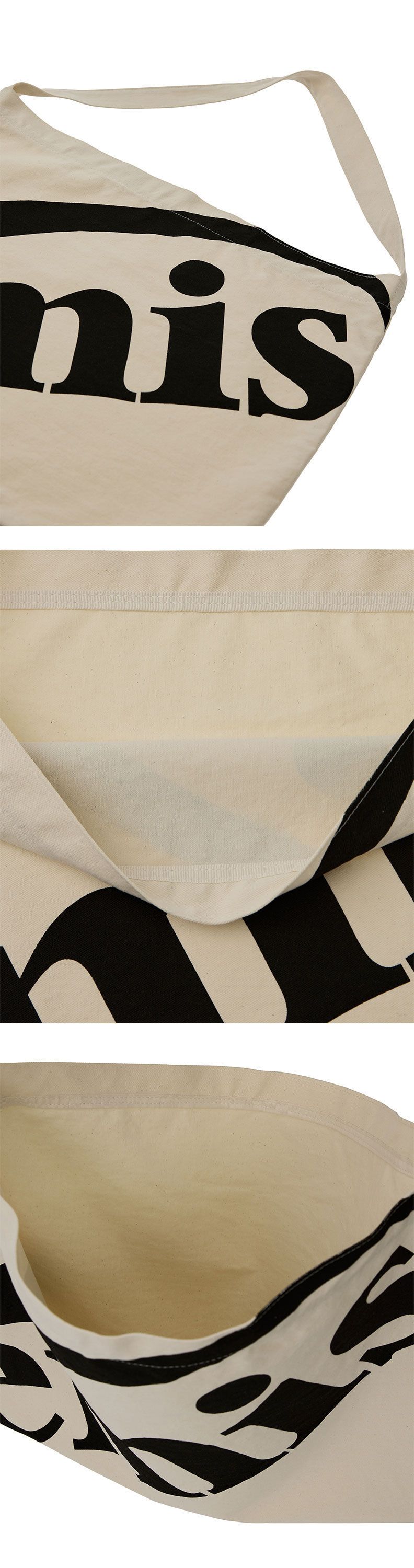 ★emis★送料込み★韓国★大人気★CROPPED LOGO COTTON ECO BAG ☆emis☆送料込み☆韓国☆大人気☆CROPPED LOGO COTTON ECO BAG