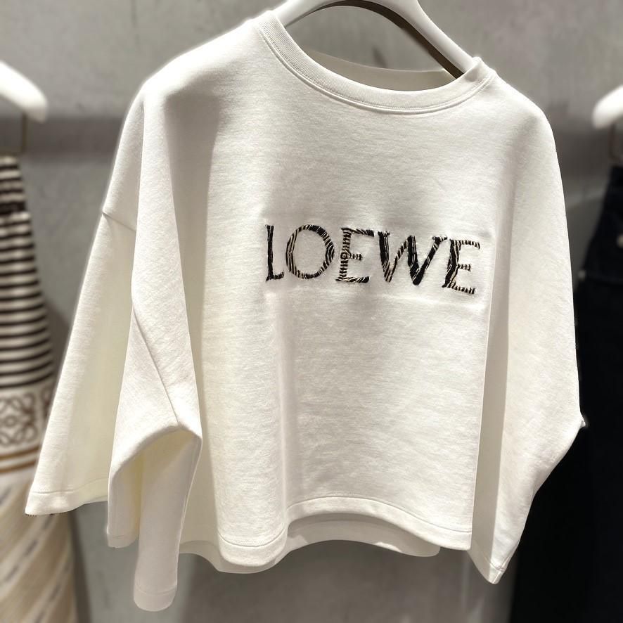 LOEWE 24 新作 レディース クロップド Tシャツコットンブレンド