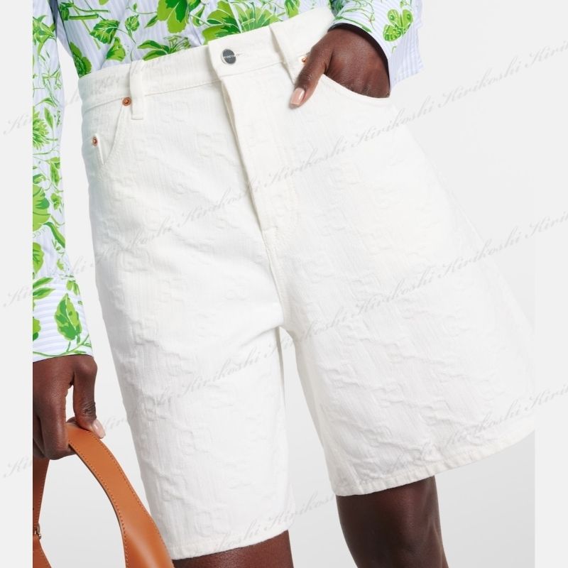 ◇GUCCI 24SS NEW◇GG ジャカード デニムショートパンツ/White